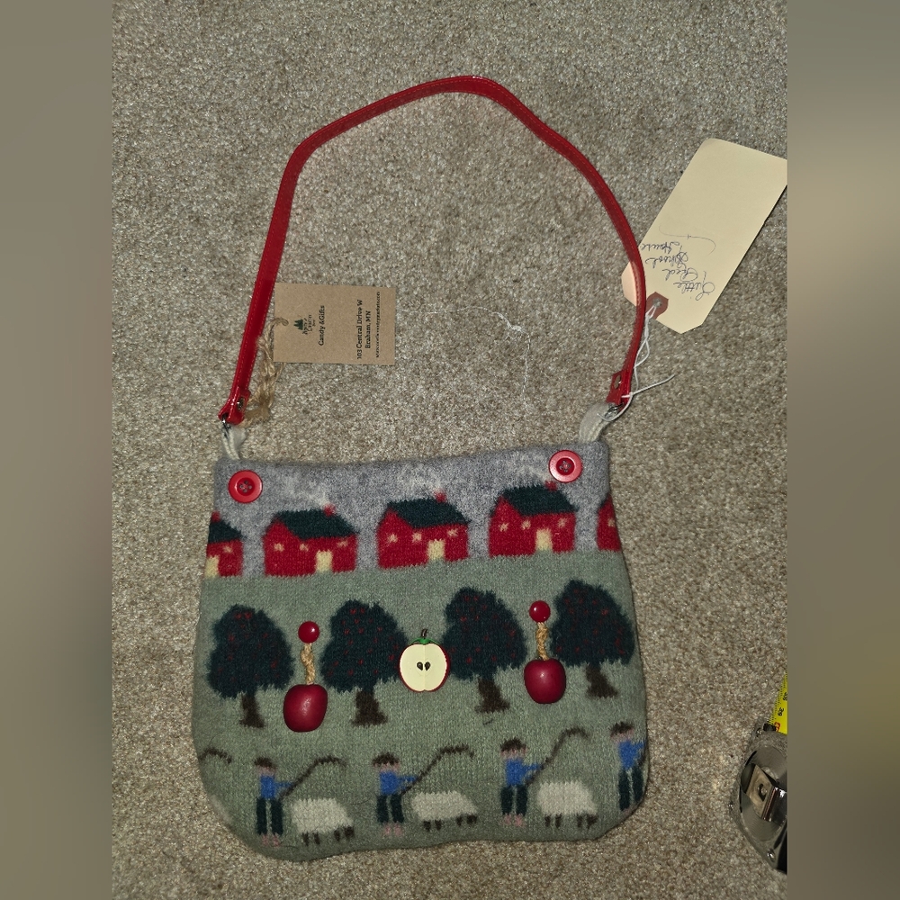 Charming Red and Gray Satchel